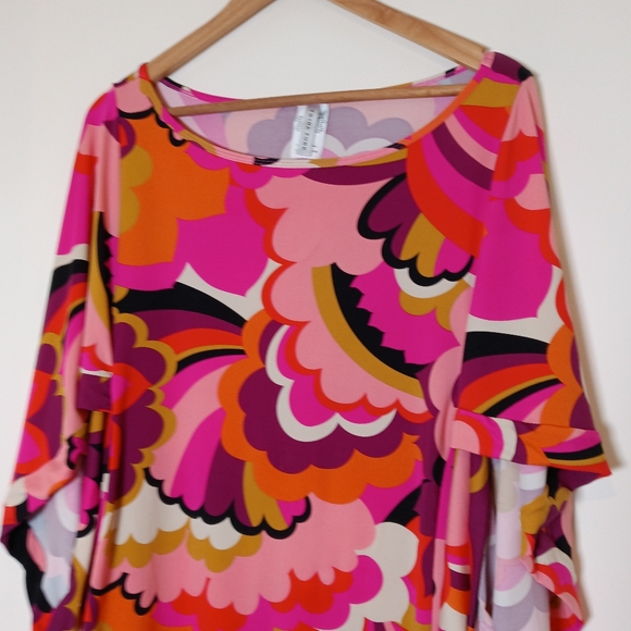 Trina Turk Fan Faire Boatneck Tunic Swim Cover-Up Dress - Picture 7 of 12